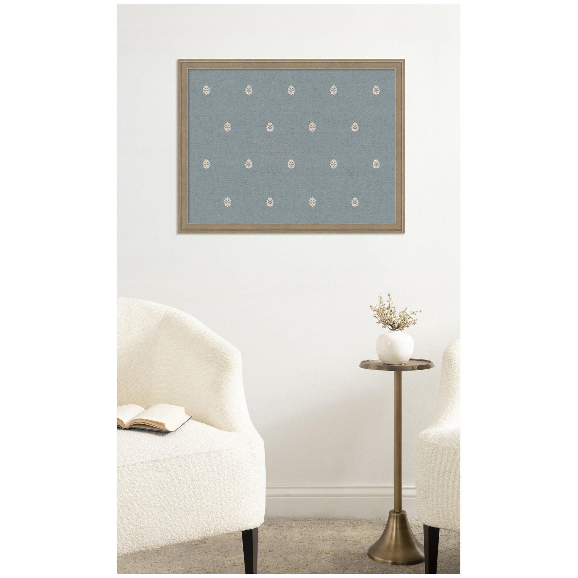 Pinboard Blue Botanical Block Print