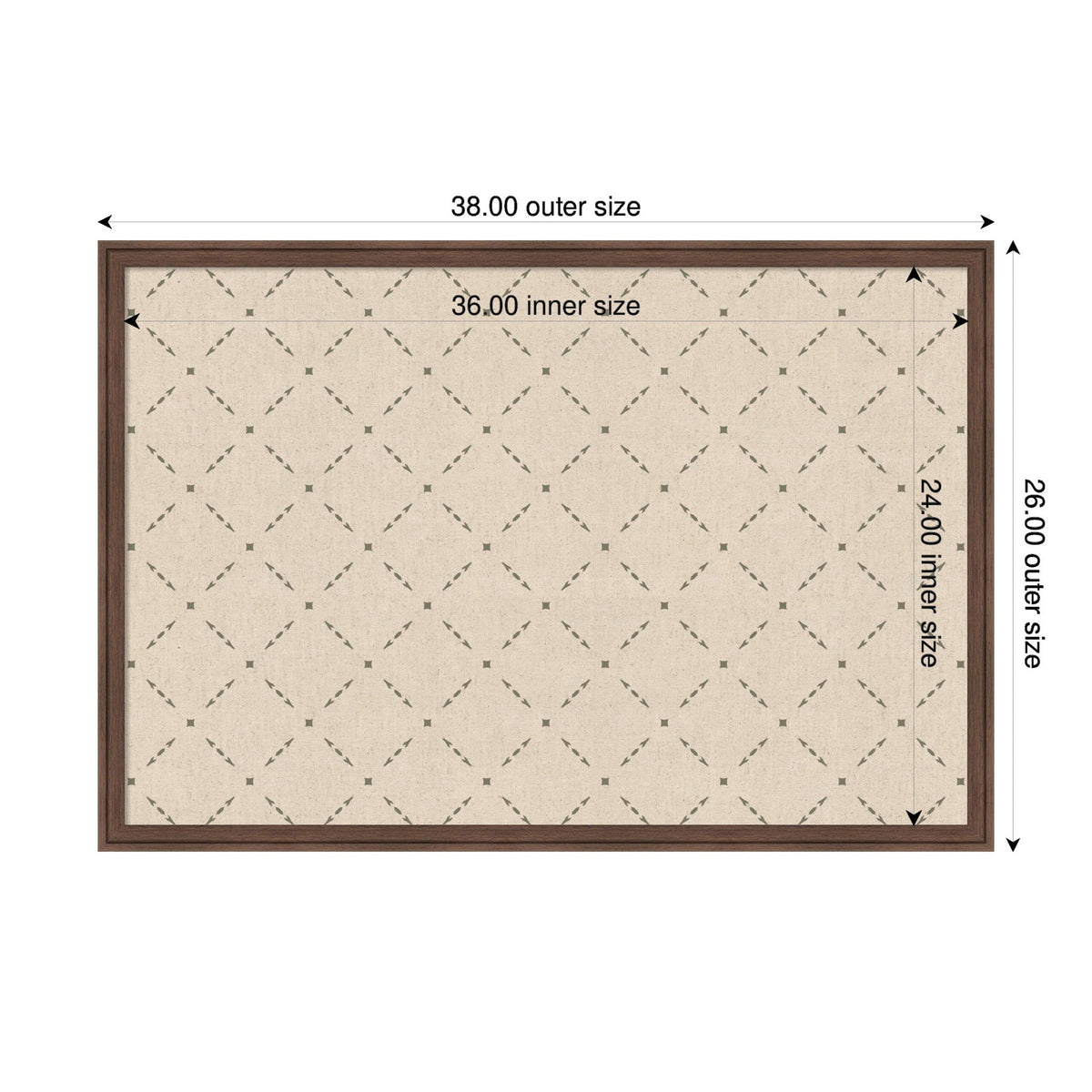 Pinboard Green Lattice Print