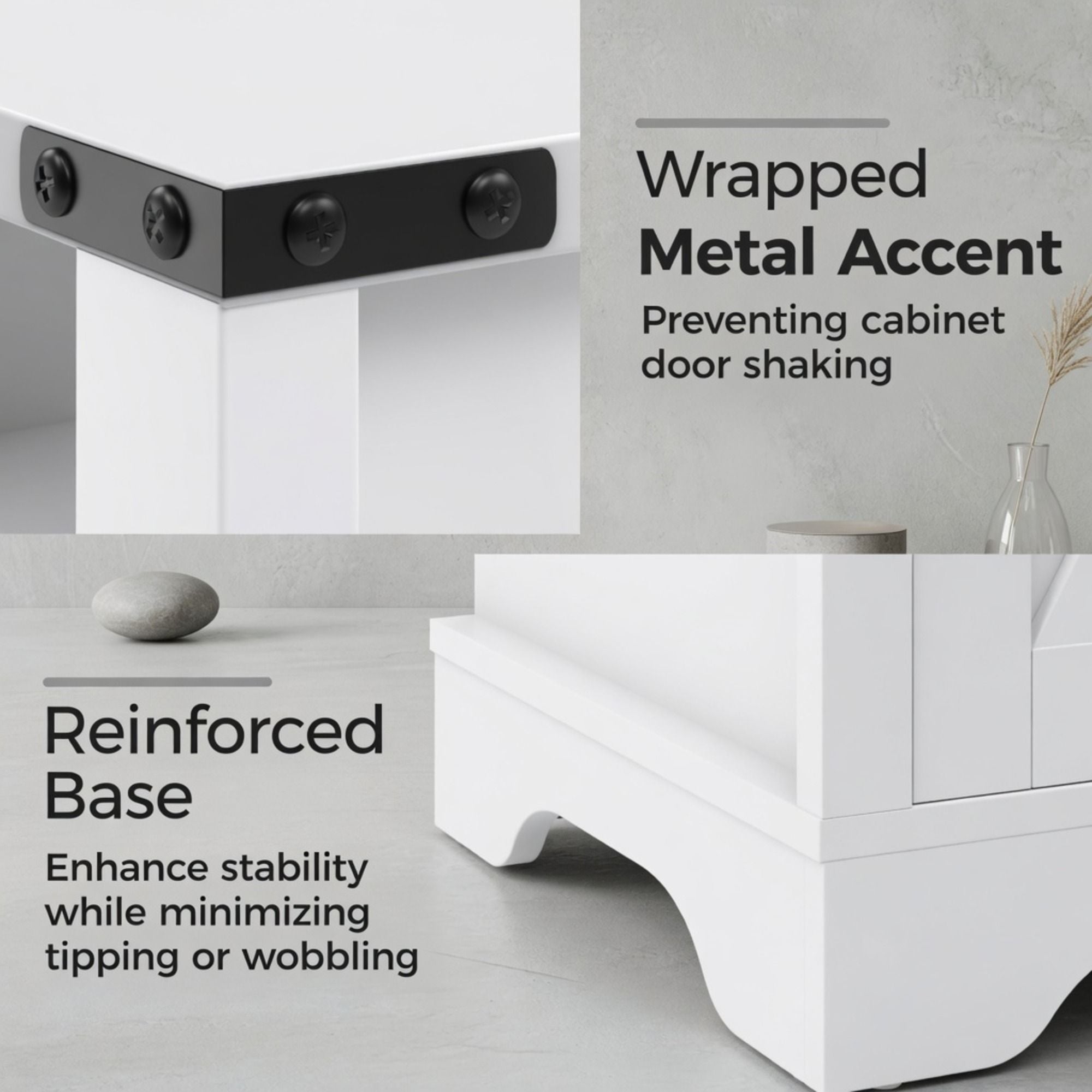 Farmhouse Nightstand, Charging Station & Storage