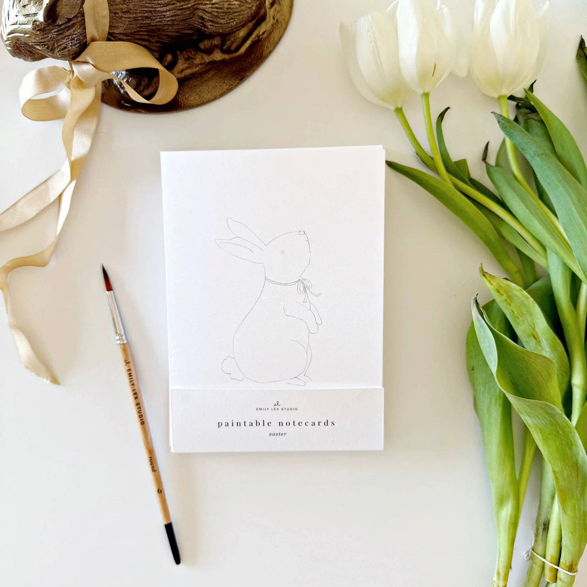 Easter paintable watercolor notecard set