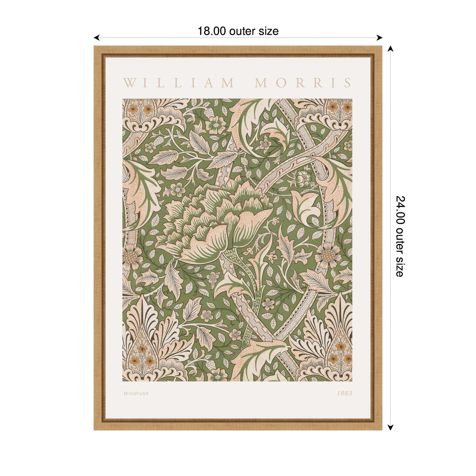 Sylvie Poster William Morris Windrush 1883 Framed Canvas by The Art Institute of Chicago