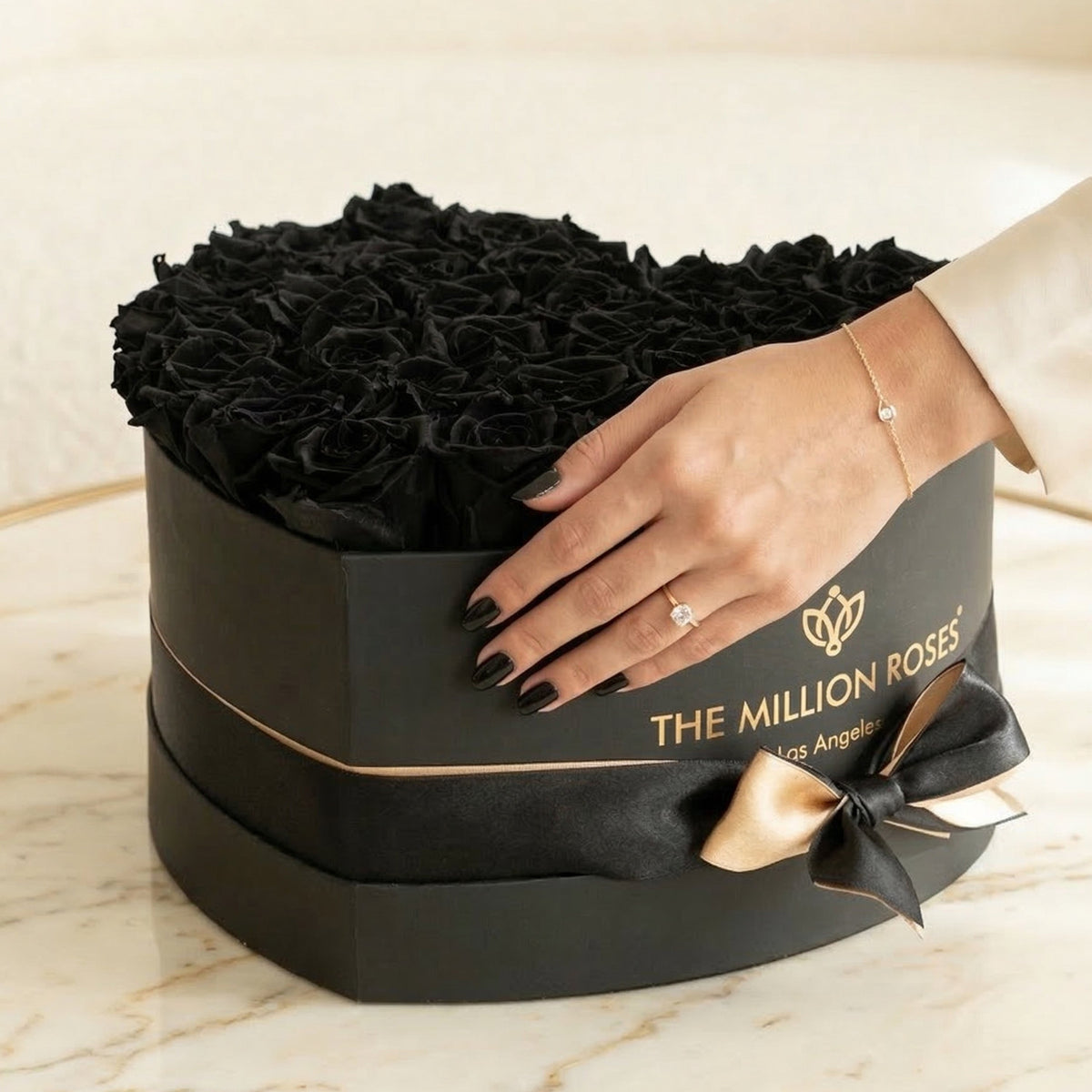 Heart Black Box | Black Roses