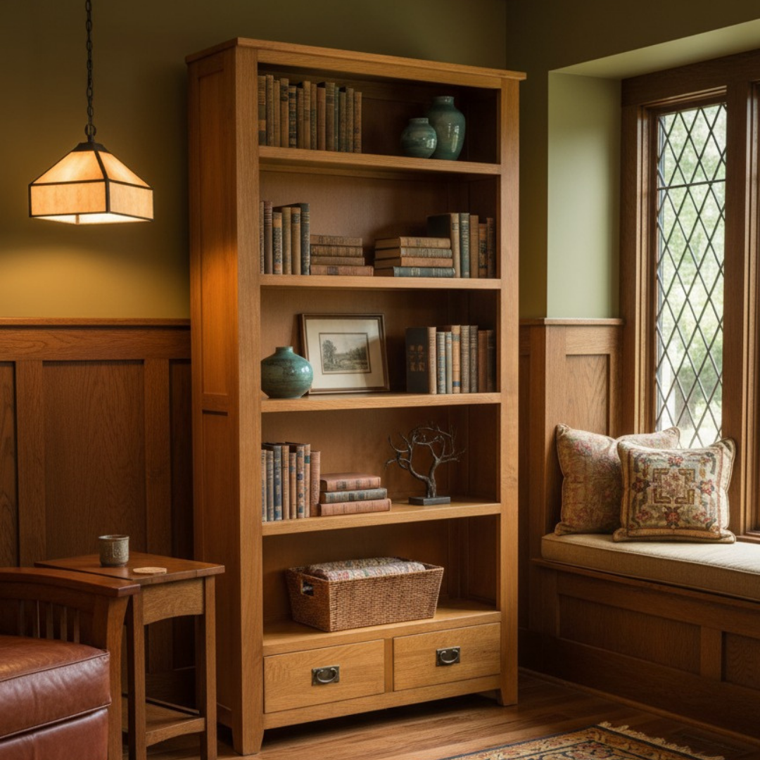 Mission Open Shelf Bookcase