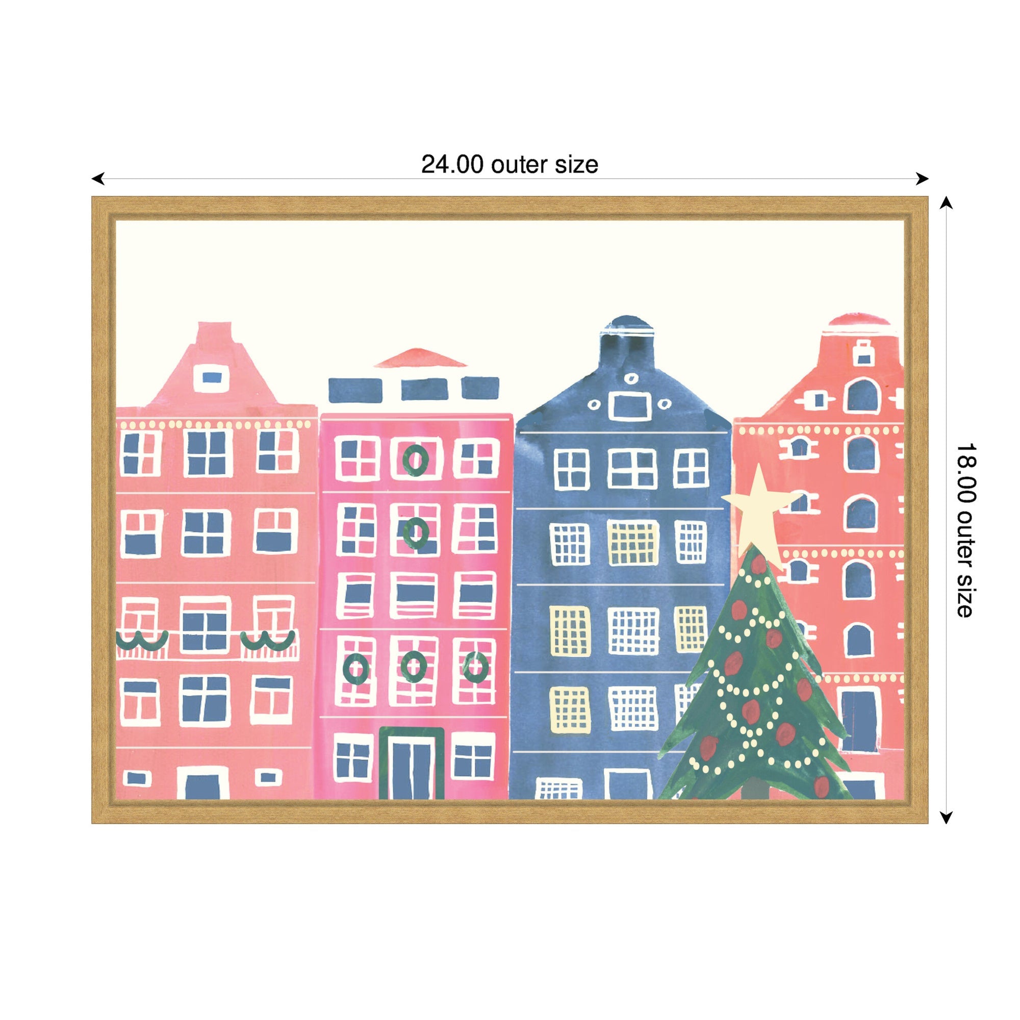 Sylvie Framed Canvas Festive Home by Teju Reval