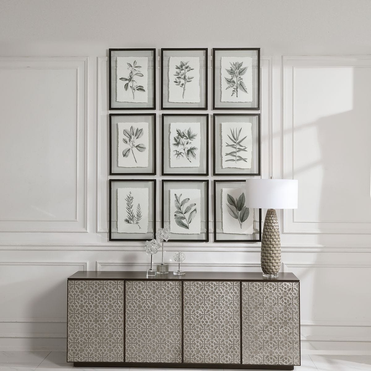 Farmhouse Florals Framed Prints - Set of 9