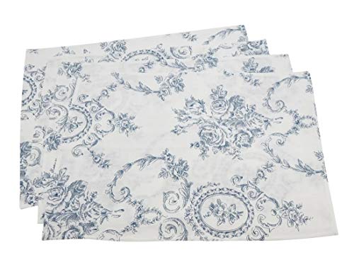 Floral Story Pure 100% Pure Linen Table Runner - Indigo Elegant Table Cover for Home, Dining Room, Weddings, Banquets, Holidays and Special Occasions