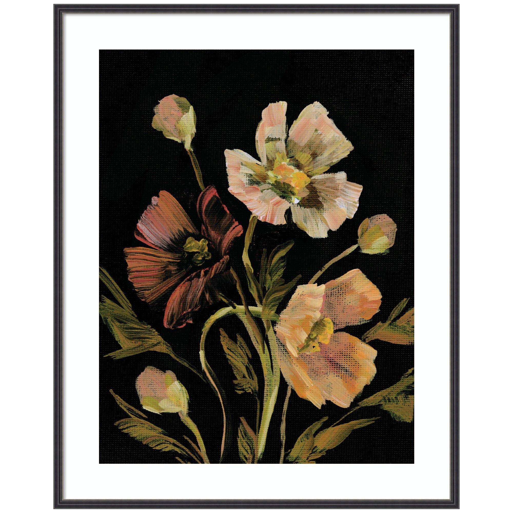 Framed Art Moody Floral 5 by Annie Quigley
