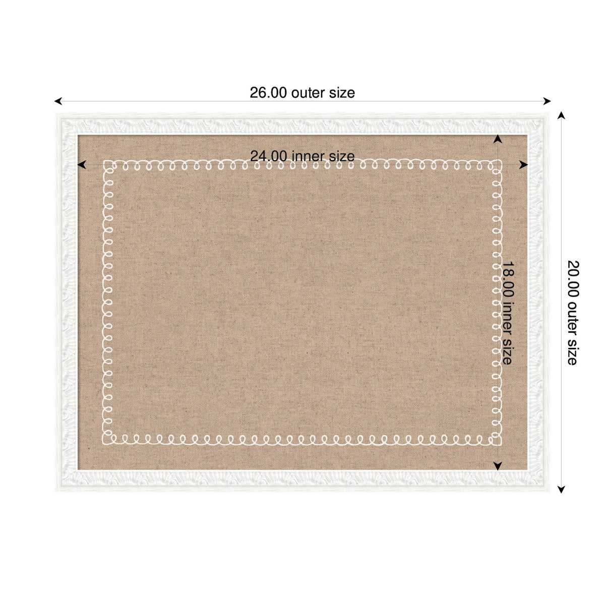 Pinboard White Scalloped Edge