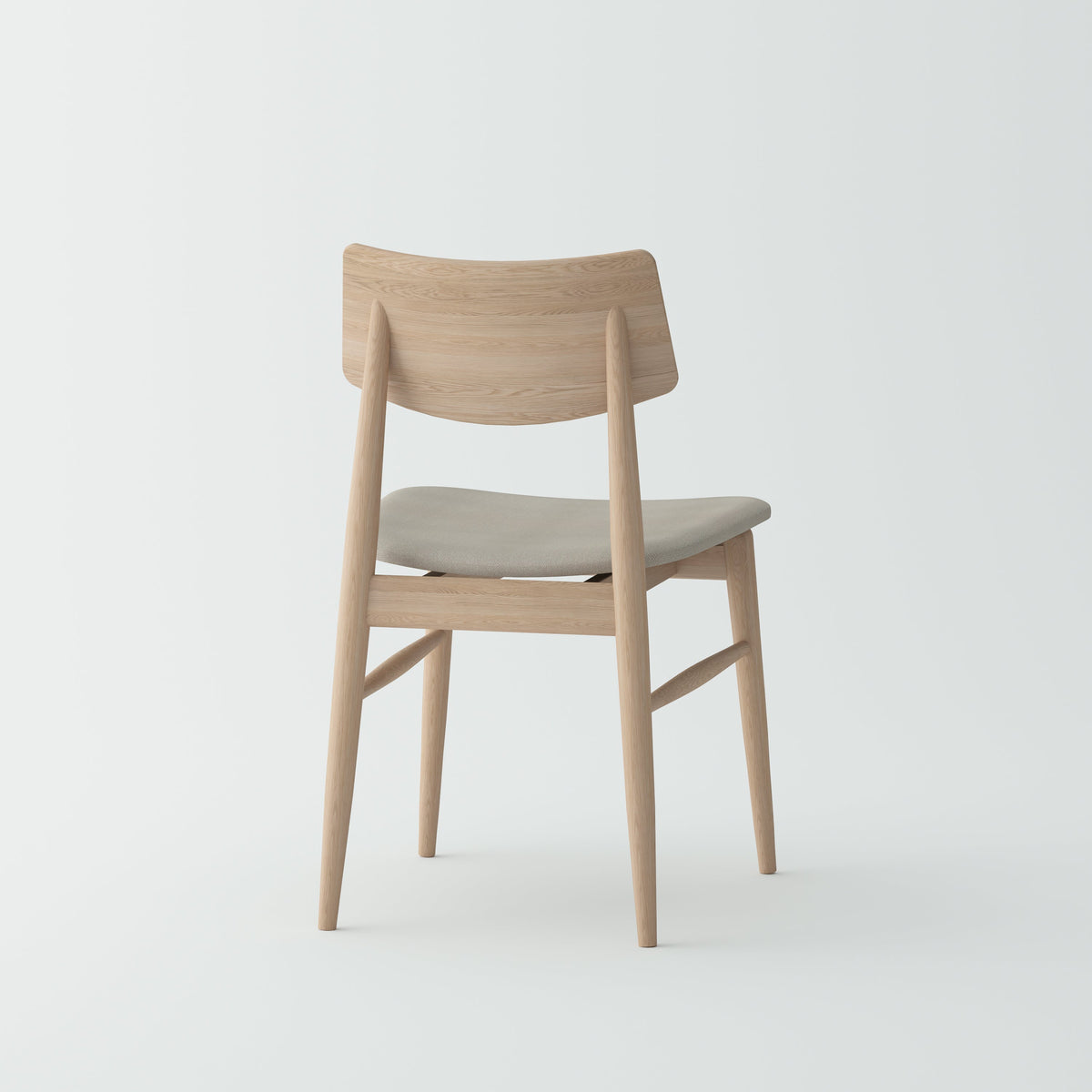 Isabella Mid Century Dining chair - Solid Oak Wood and Fabric seat