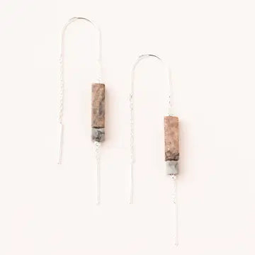 Rectangle Stone Earrings