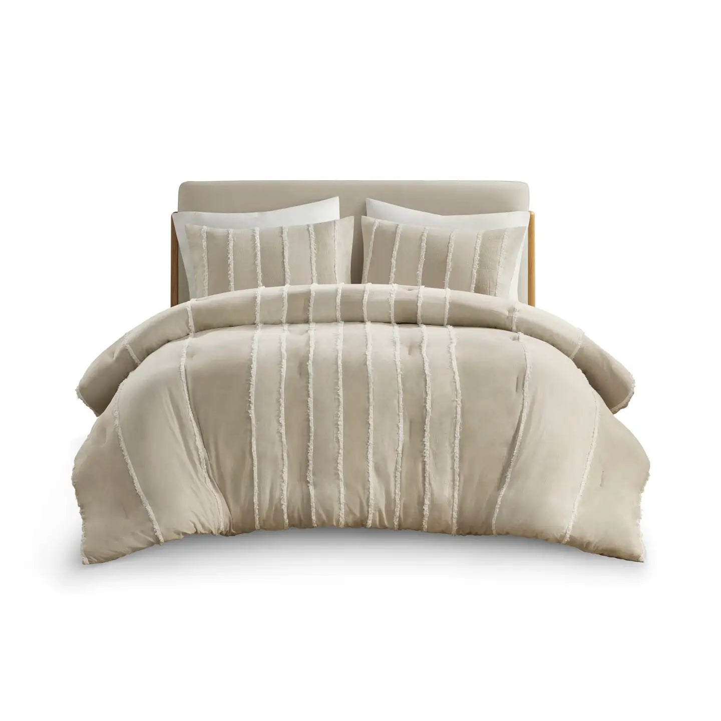 3 Piece Boho Striped Cotton Comforter/Duvet Set
