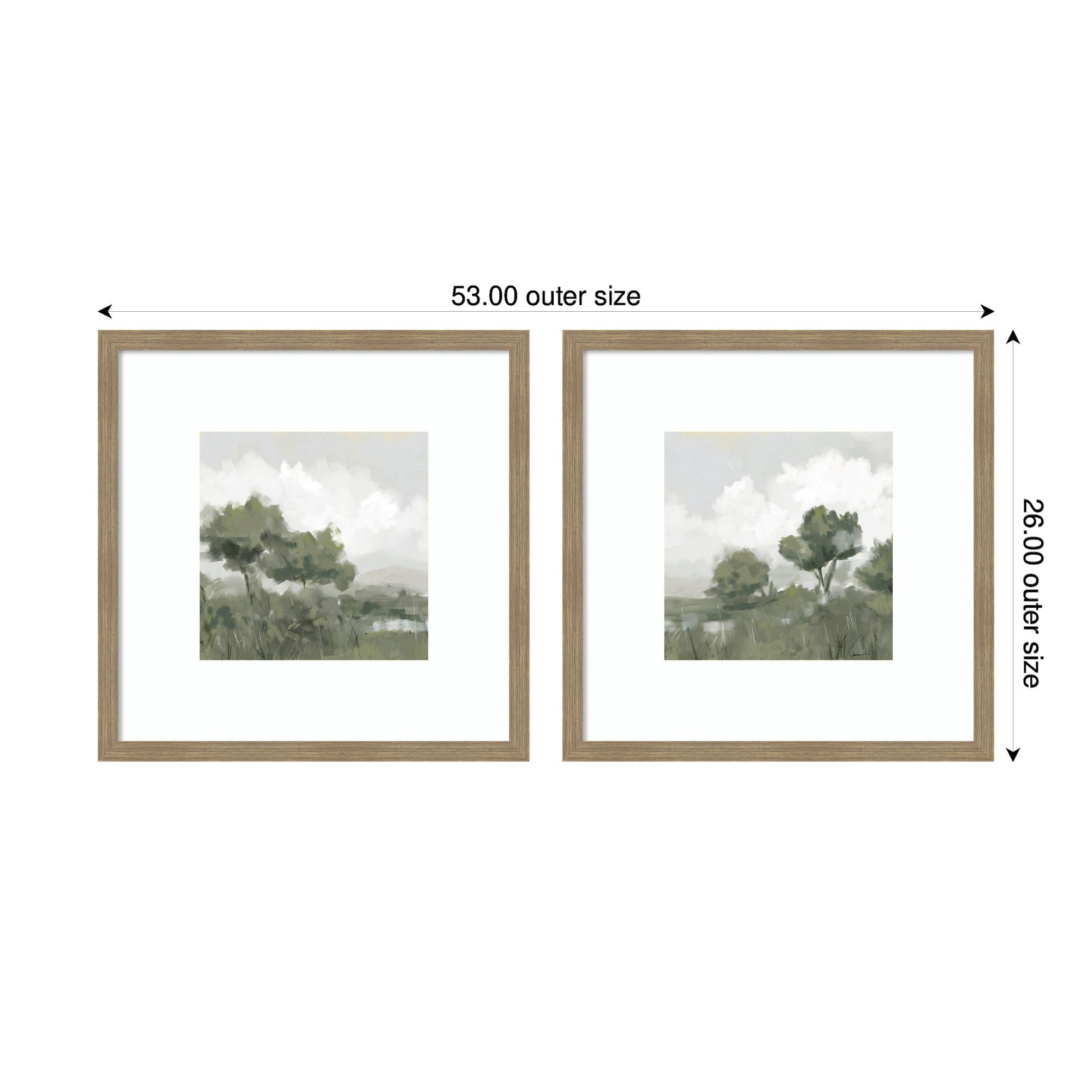 Shades of Olive No. 1 & No. 2 2 Piece Framed Wall Art Print Set by Mary Sparrow