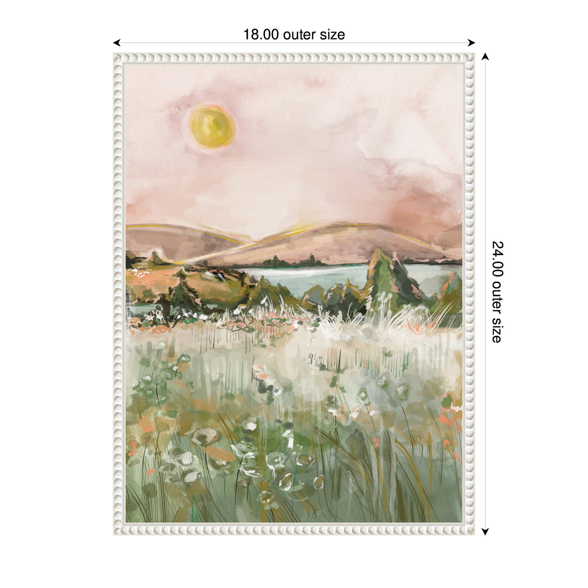 Sylvie Neutral Landscape 02 Framed Canvas by Annie Quigley