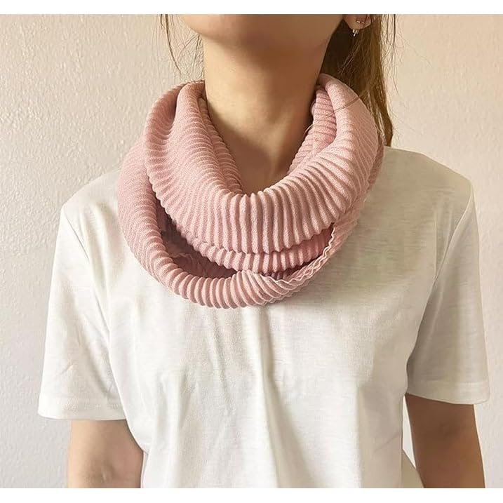 stylesilove Women Crinkle Pleated Square Scarf Solid Color Neckerchief Soft Bandana Small Shawl Neck Wraps for All Season