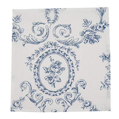Floral Story Pure 100% Pure Linen Table Runner - Indigo Elegant Table Cover for Home, Dining Room, Weddings, Banquets, Holidays and Special Occasions