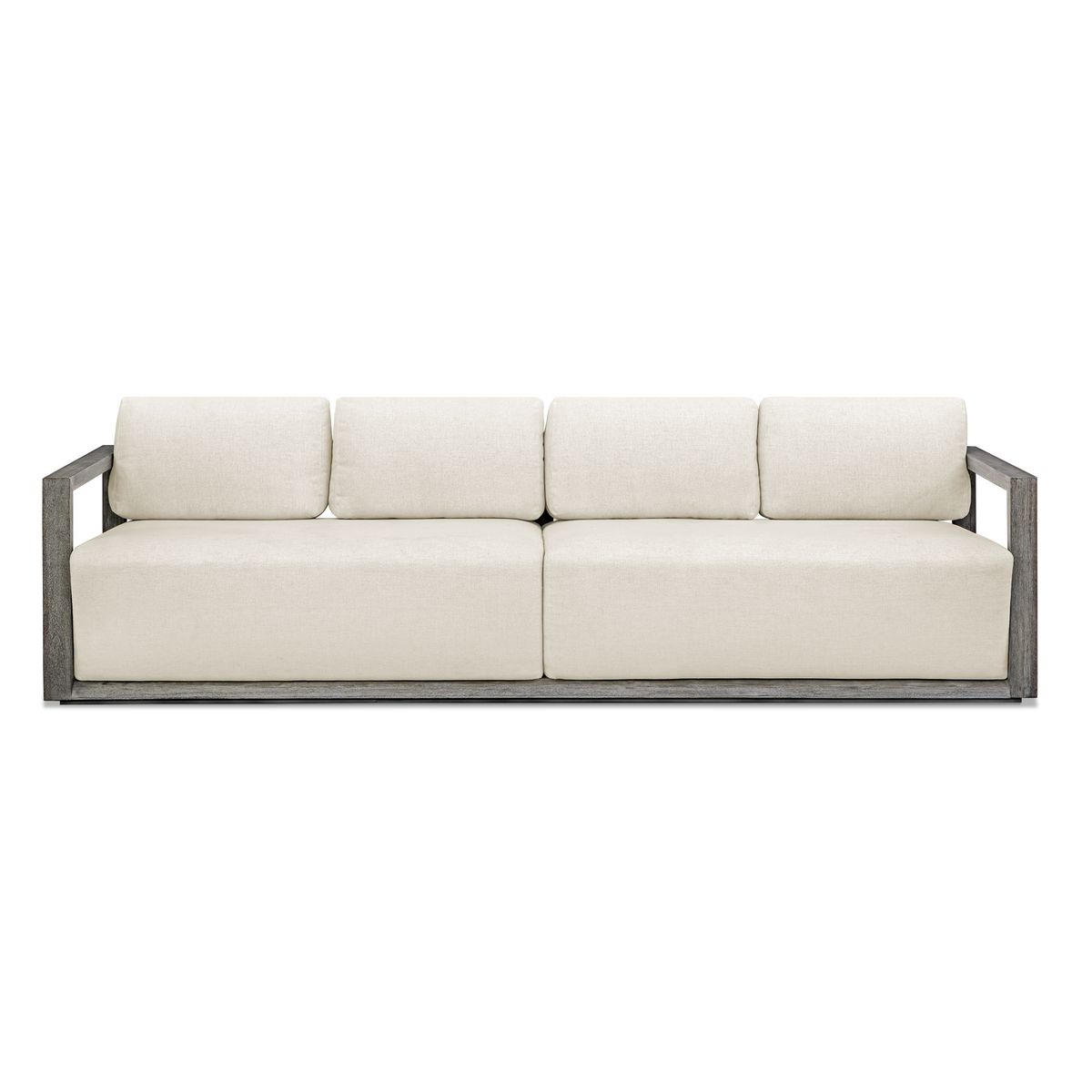 Remsen Outdoor 4-Seat Sofa - Weathered Gray/Oyster