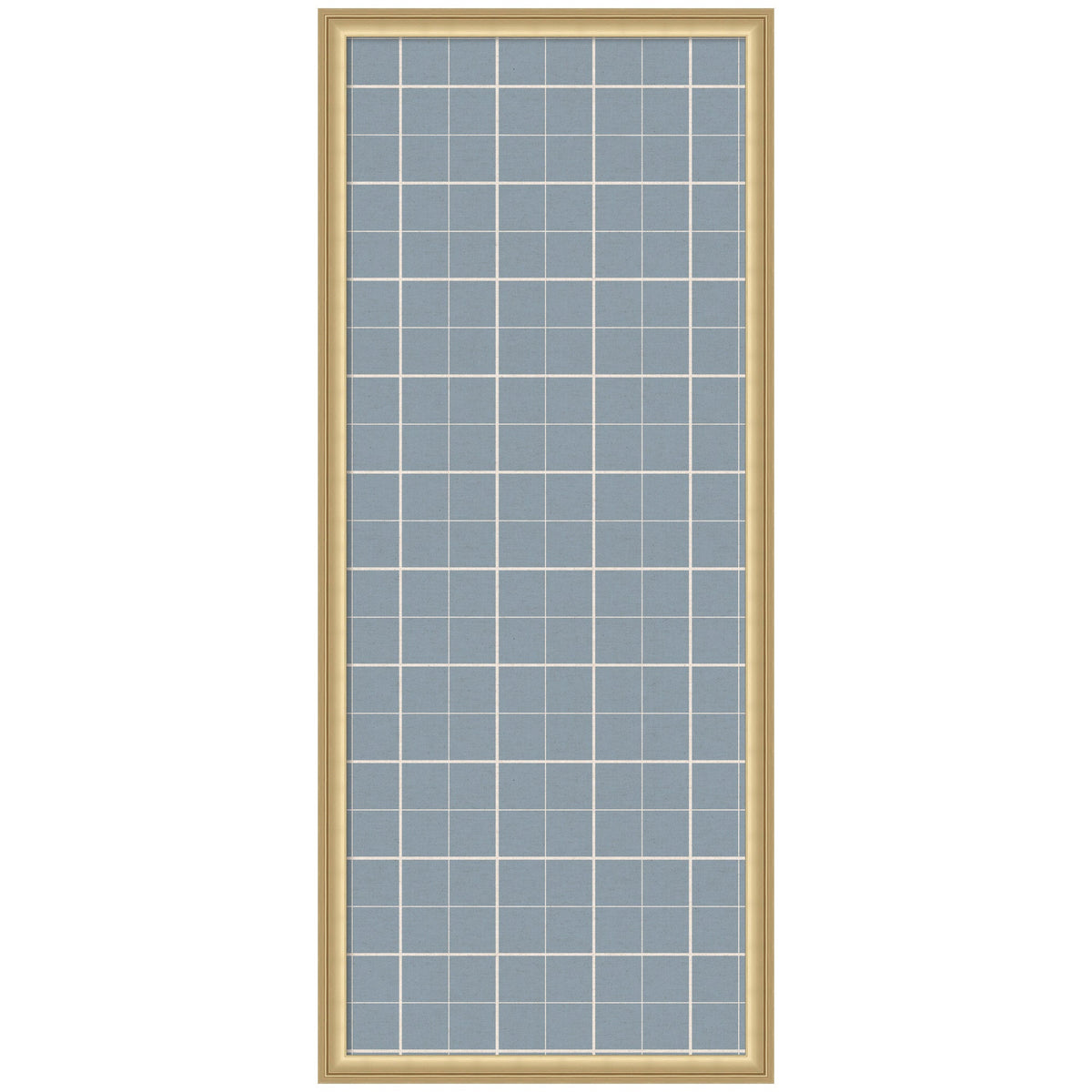Framed Fabric Pinboard Light Blue Plaid Wall Organization