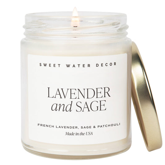 Lavender and Sage 9 oz Soy Candle