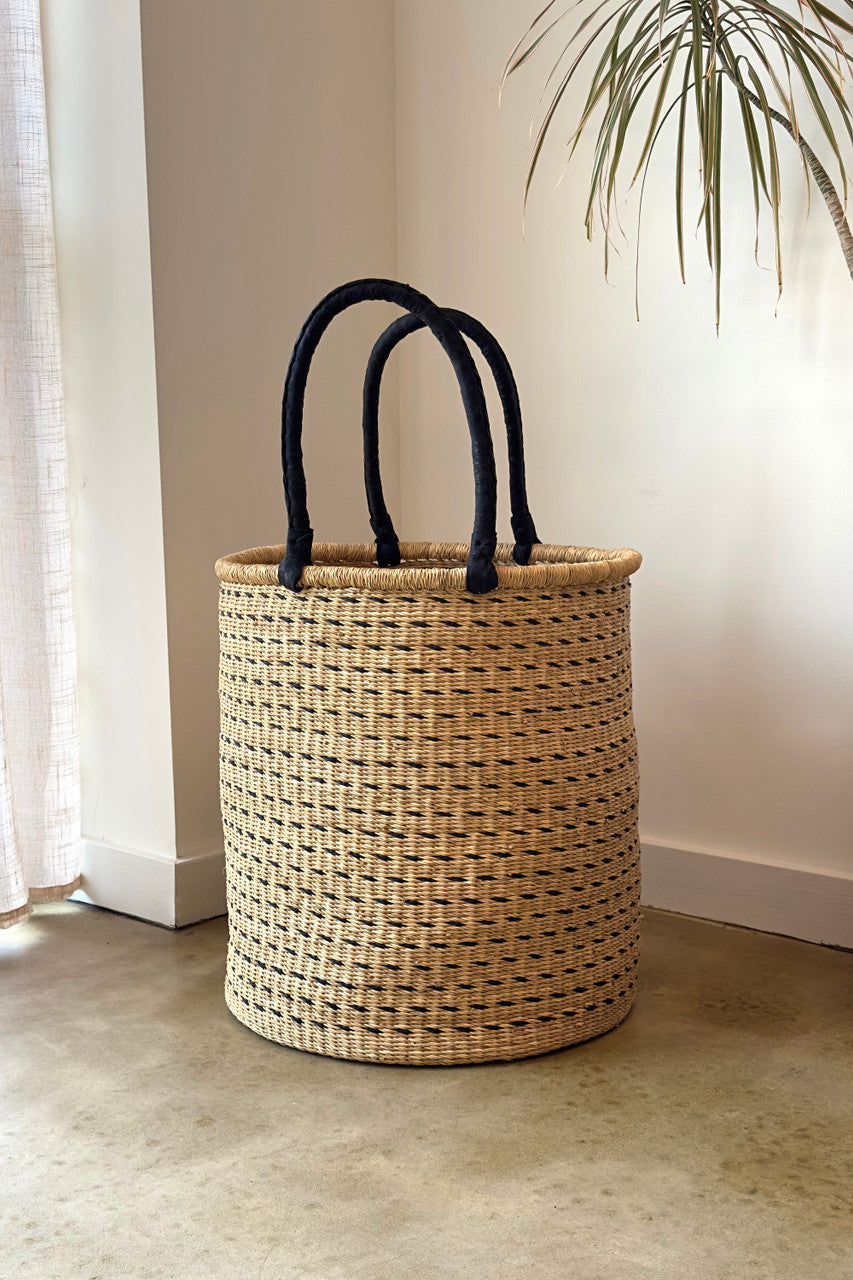 Hold Everything Hamper - Horizontal Black Dashes