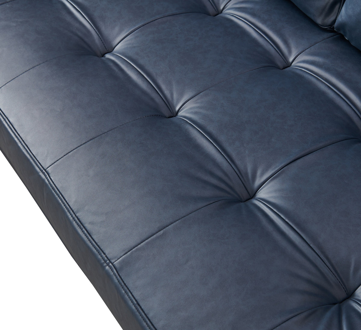 Alessandra Modern Contemporary Eco Leather Sofa - Blue
