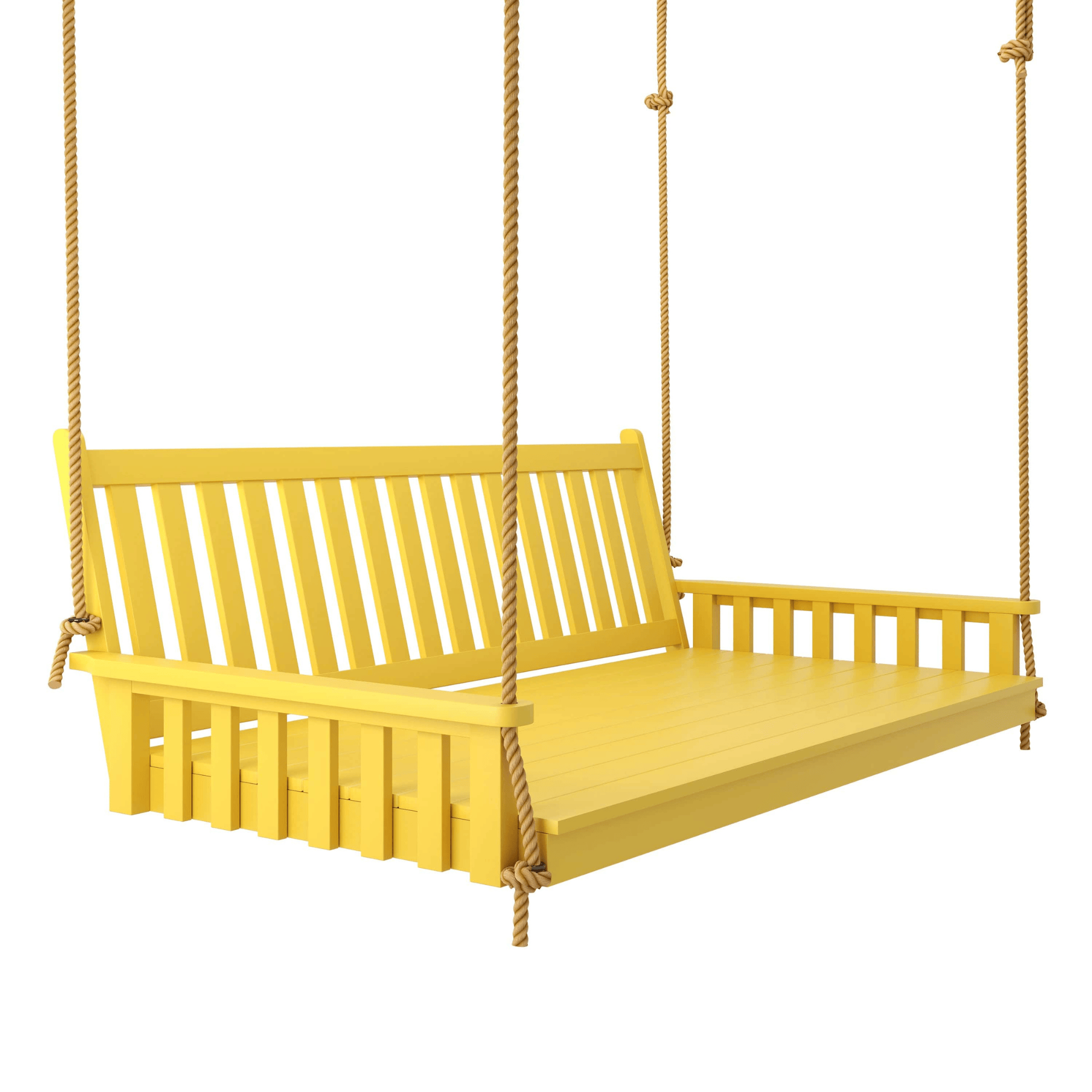 Keystone Amish Co. 4 Foot Franklin Porch Swing Bed, Canary Yellow Paint