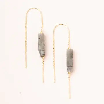 Rectangle Stone Earrings