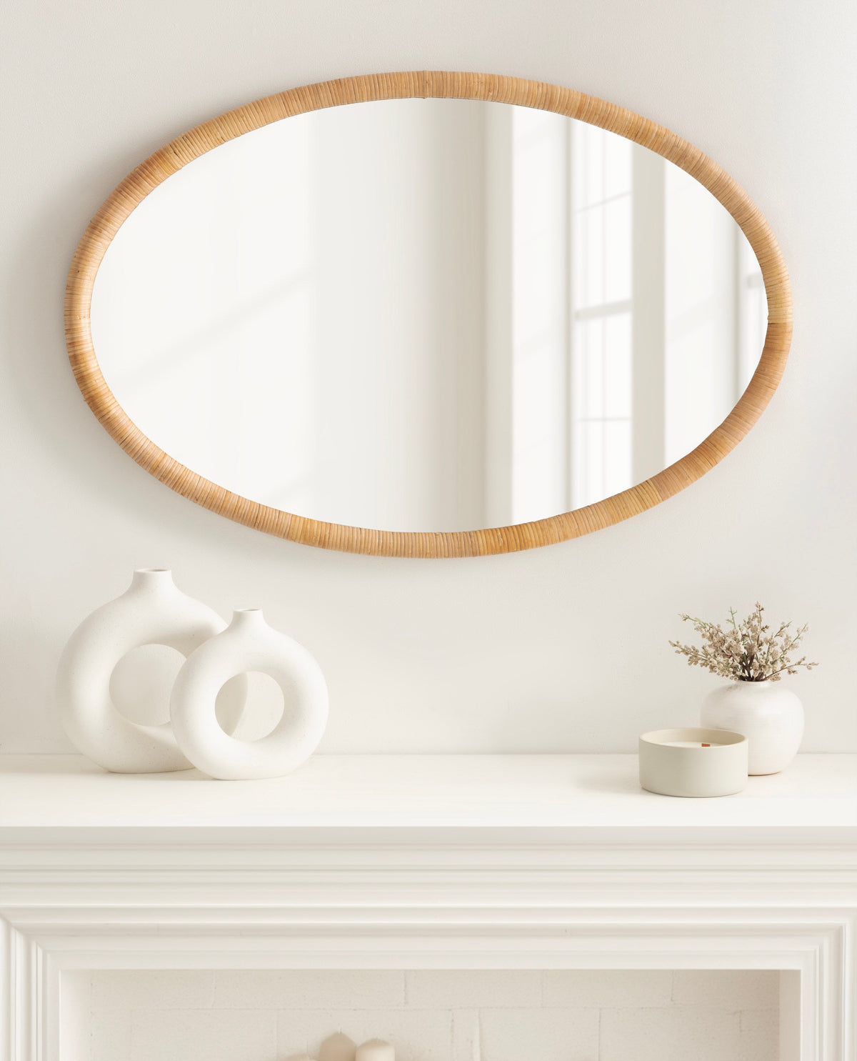 Rahfy Oval Framed Wall Mirror