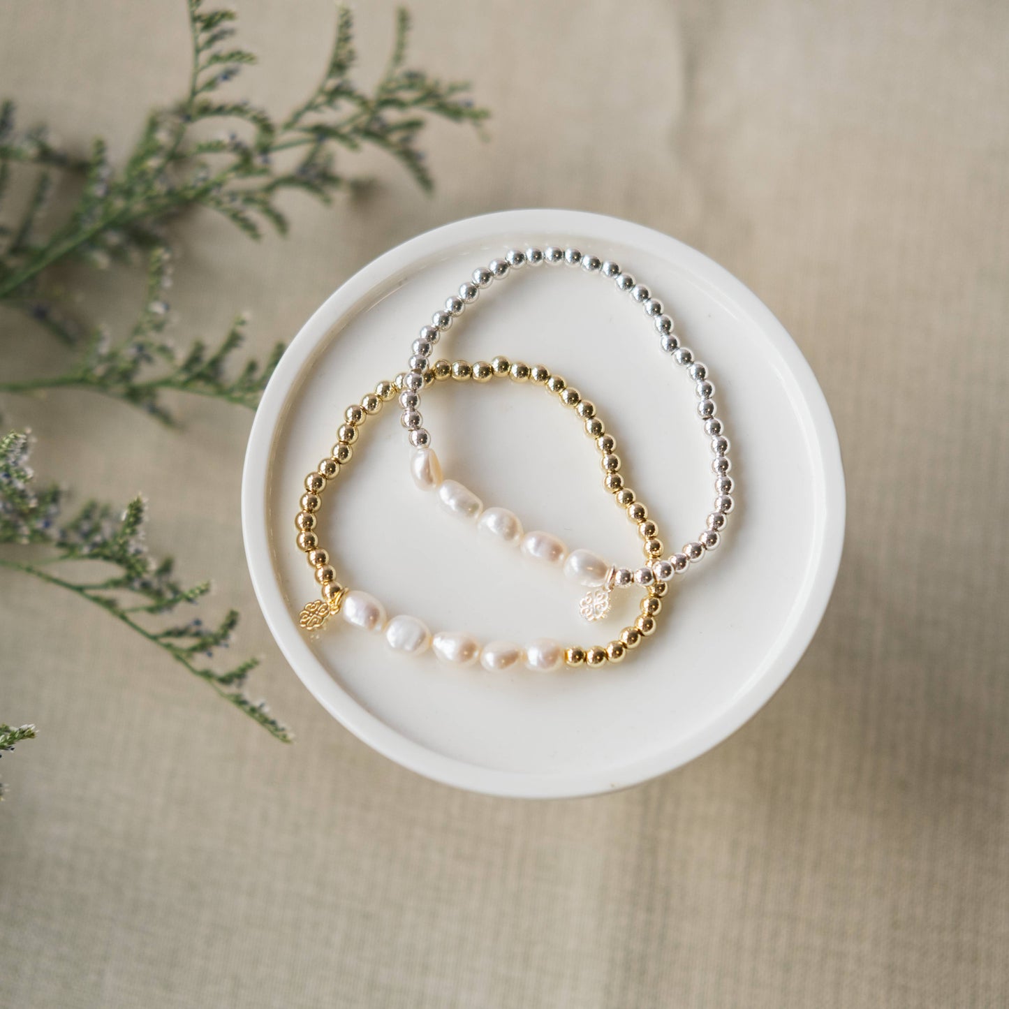 Dixie Bracelet-White Pearl