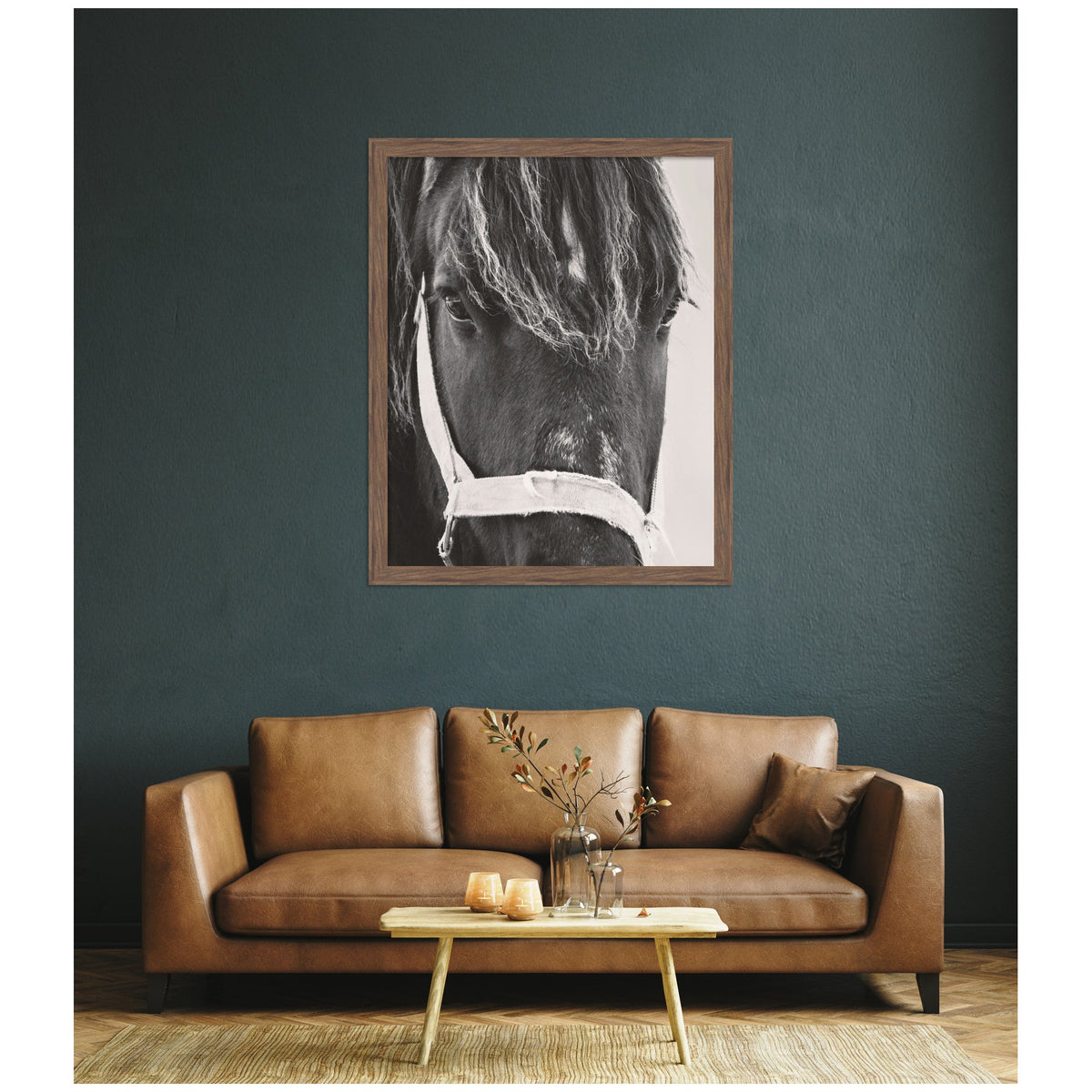 Black Horse by Emiko and Mark Franzen F2 Images Framed Wall Art Print