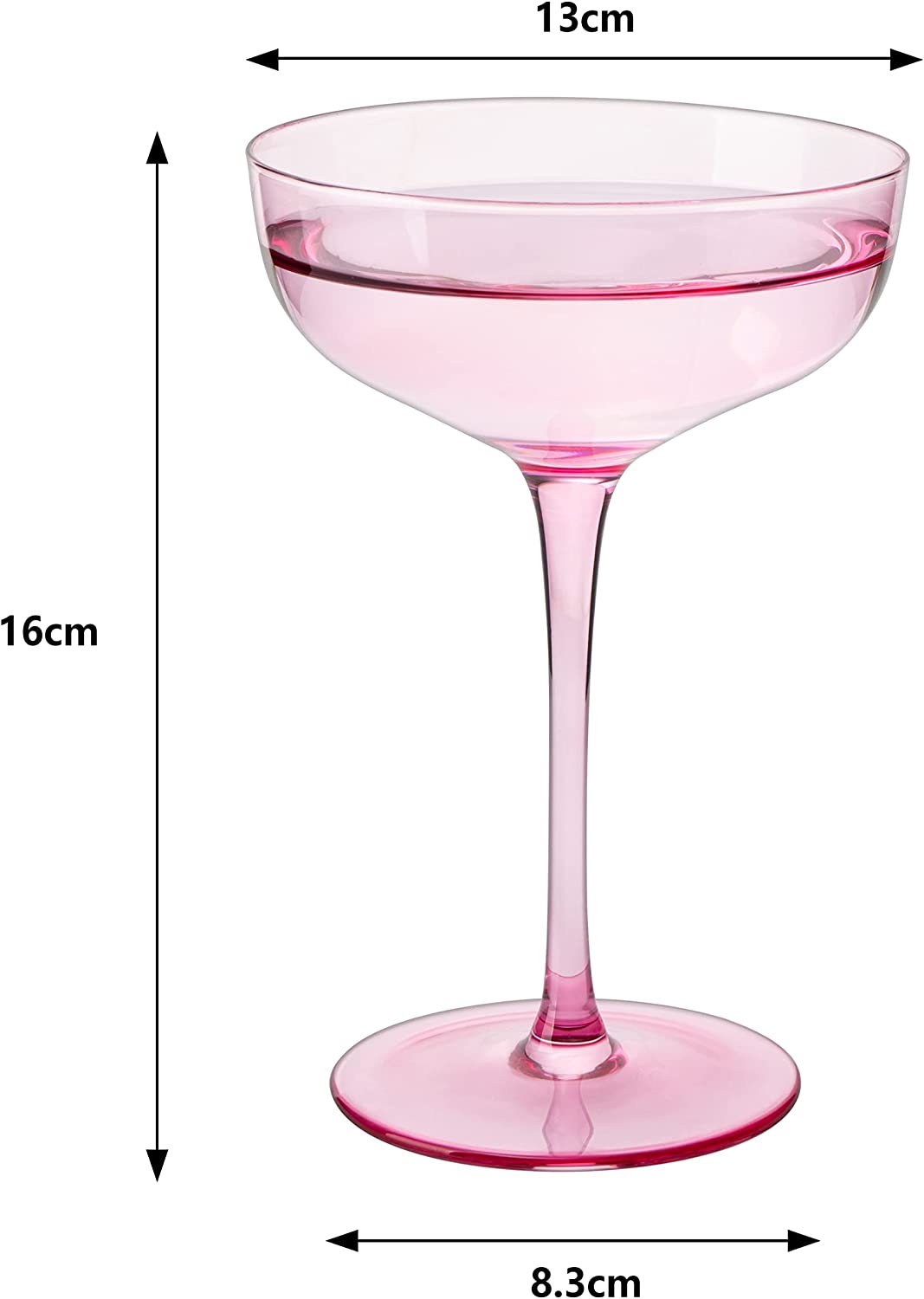 Colored Coupe Glass 7OZ Set Of 4 By Colorful Champagne Cocktail Glasses Fancy Manhat