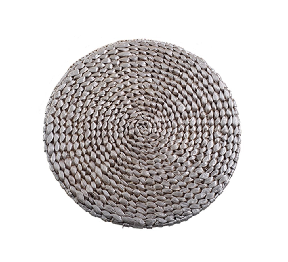 Fennco Styles Natural Water Hyacinth Decorative Hand Woven Rattan Placemat 15" Round