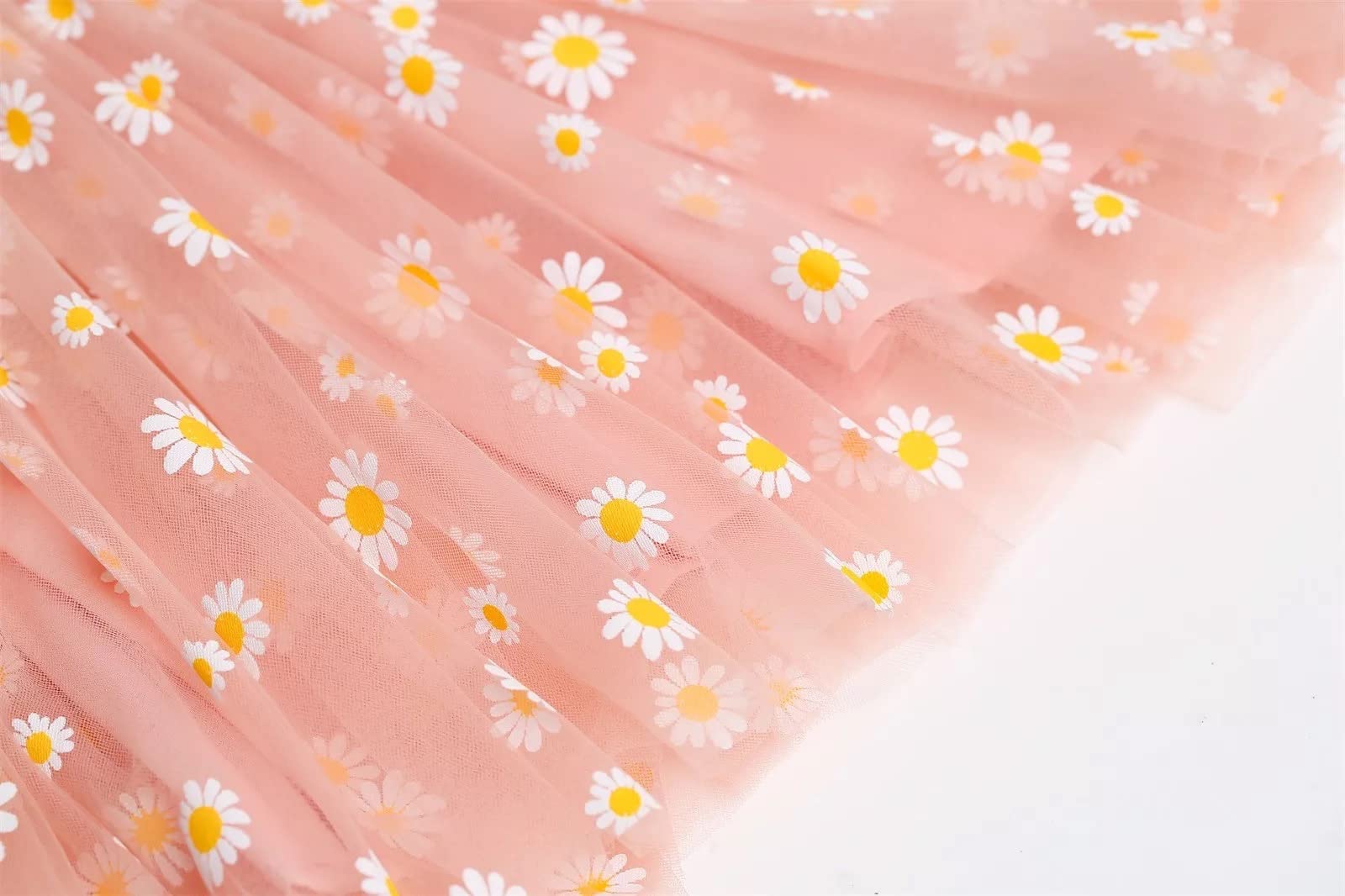stylesilove Baby Toddler Girls Sleeveless Fruit Daisy Mesh Tulle Flower Girl Dress Birthday Wedding Party Tutu Sundress