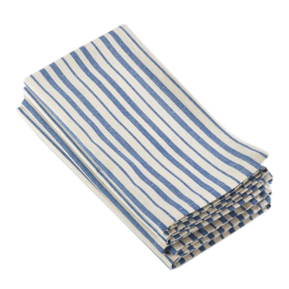 Dauphine Collection Striped Design 100% Cotton Washable Table Runner 16x72 Inch for Restaurants, Indoor Family Dinner or Outdoor Picnics and Parties