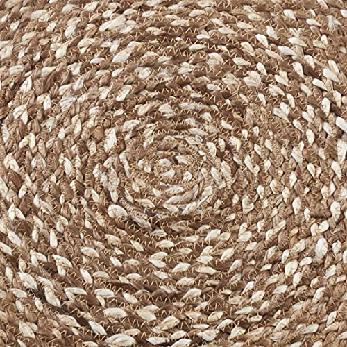 100% Jute Woven Design Farmhouse Placemats 16 Inch Round, Set of 4 - Natural Braided Table Mats for Home, Dining Room, Banquets, Family Gathering and Special Occasion