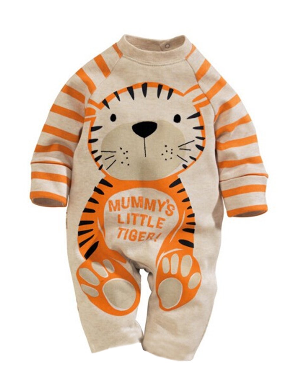 stylesilove Infant Toddler Long Sleeve Soft Cotton Unisex Baby Coverall Jumpsuit