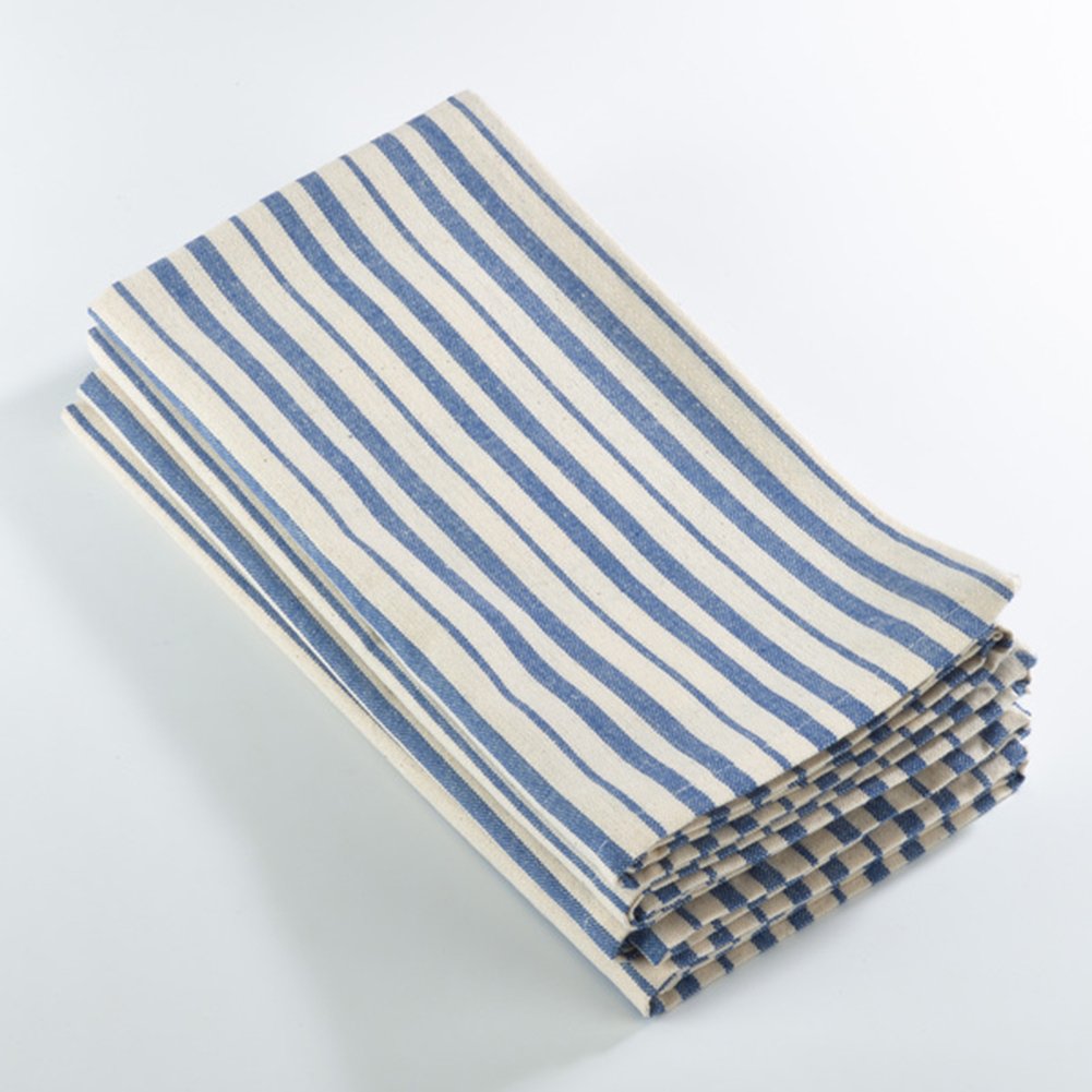Dauphine Collection Striped Design 100% Cotton Washable Table Runner 16x72 Inch for Restaurants, Indoor Family Dinner or Outdoor Picnics and Parties