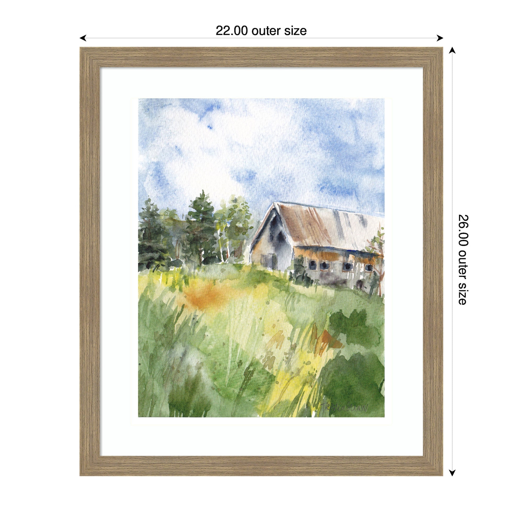 Framed Art Vermont Barn in Summer by Patricia Shaw
