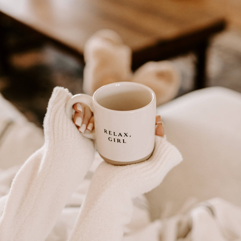 Relax, Girl Stoneware Coffee Mug