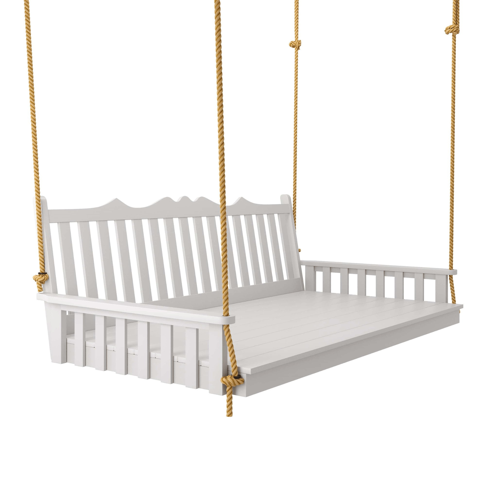Keystone Amish Co. 5 Foot York Porch Swing Bed, White Paint