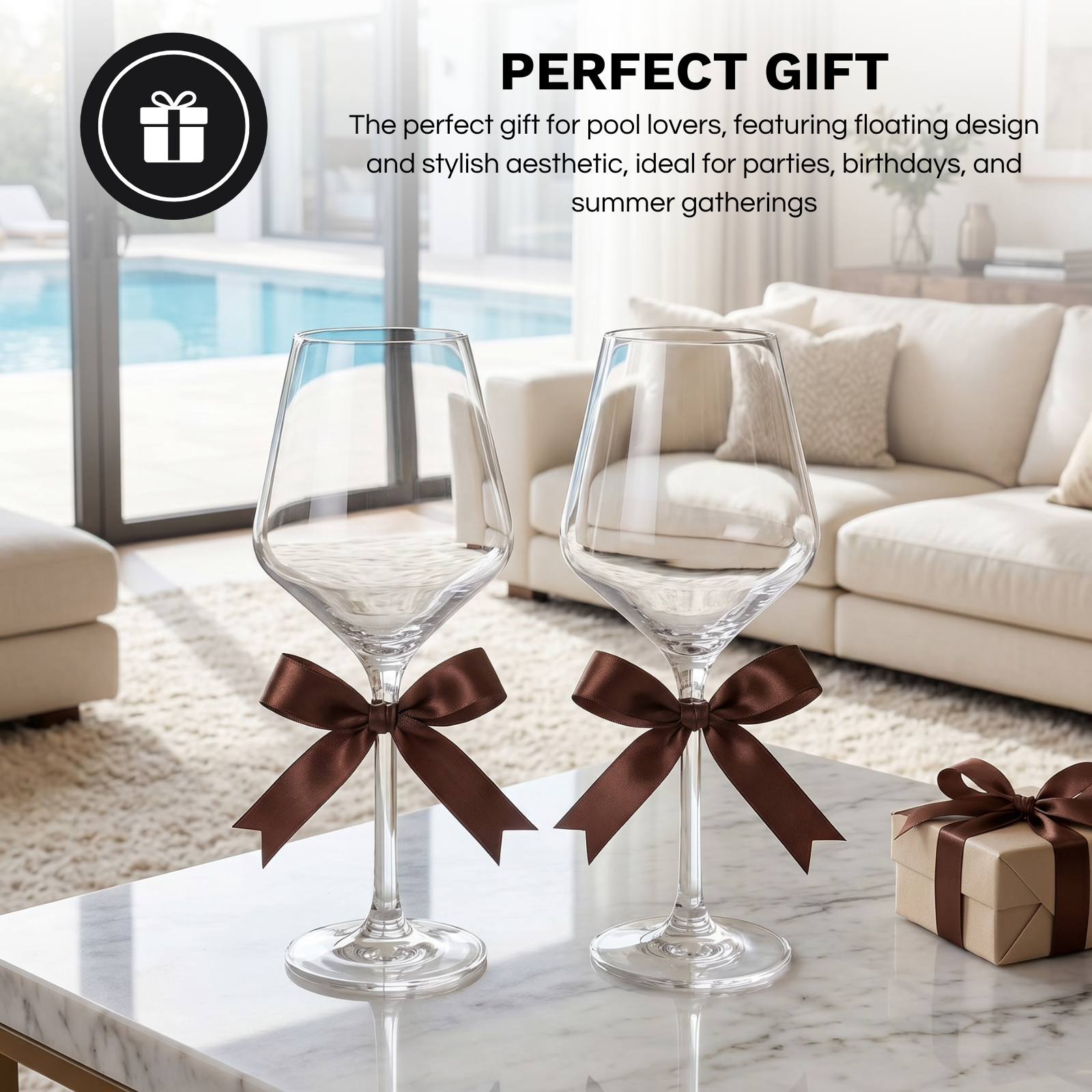 Unbreakable Stemmed Wine Glasses Tritan Acrylic Set Of 2 European Style Crystal Drinkware 18OZ