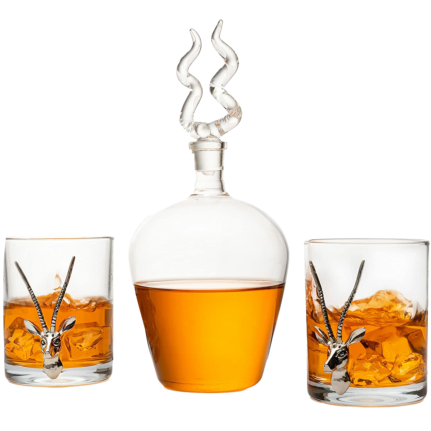 Stag Antler Whiskey Decanter Premium Barware Gift Elegant Drinkware Collection