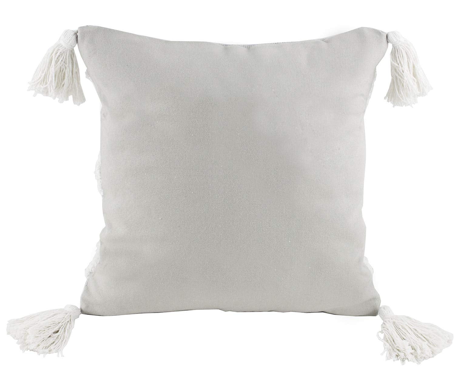 Fennco Styles Woven Applique Indoor Throw Pillow - Square 17 x 17 Inch Decorative Throw Pillow - Cozy Accent Pillow for Couch, Bedroom and Living Room Décor