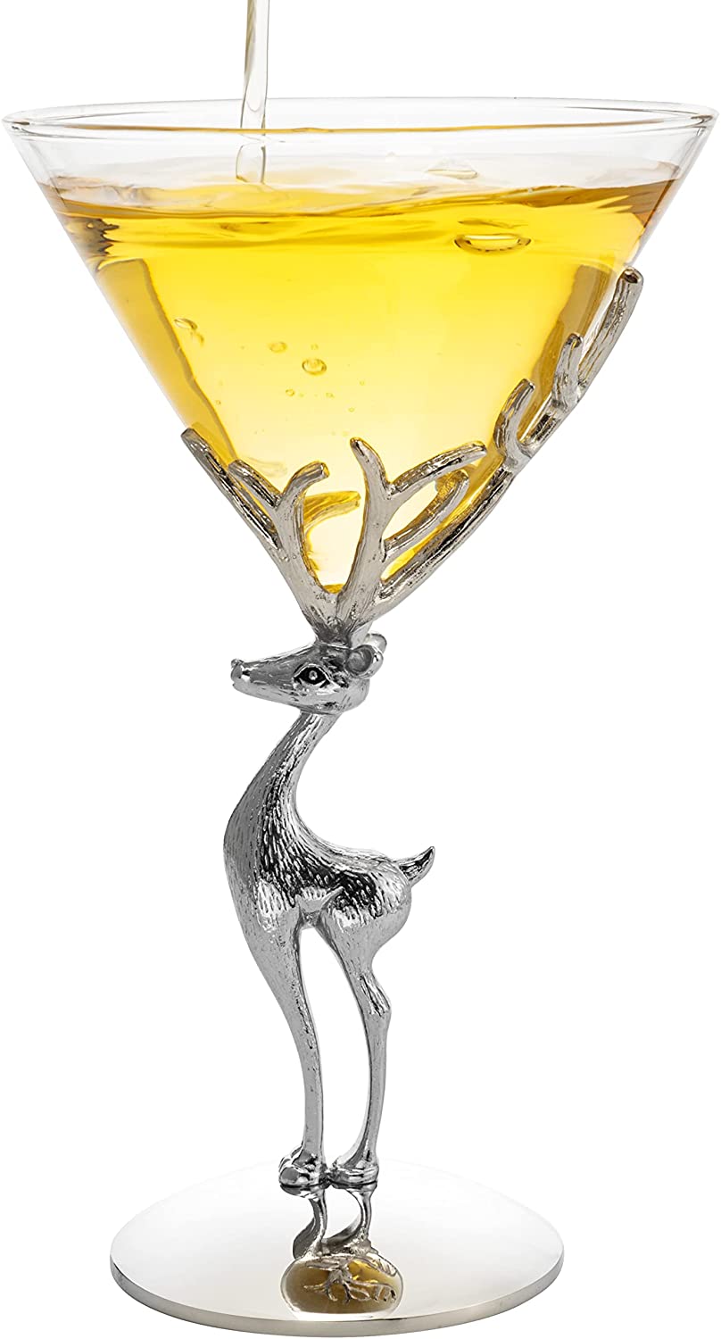 Stag Martini Glasses Set Premium Barware Gift