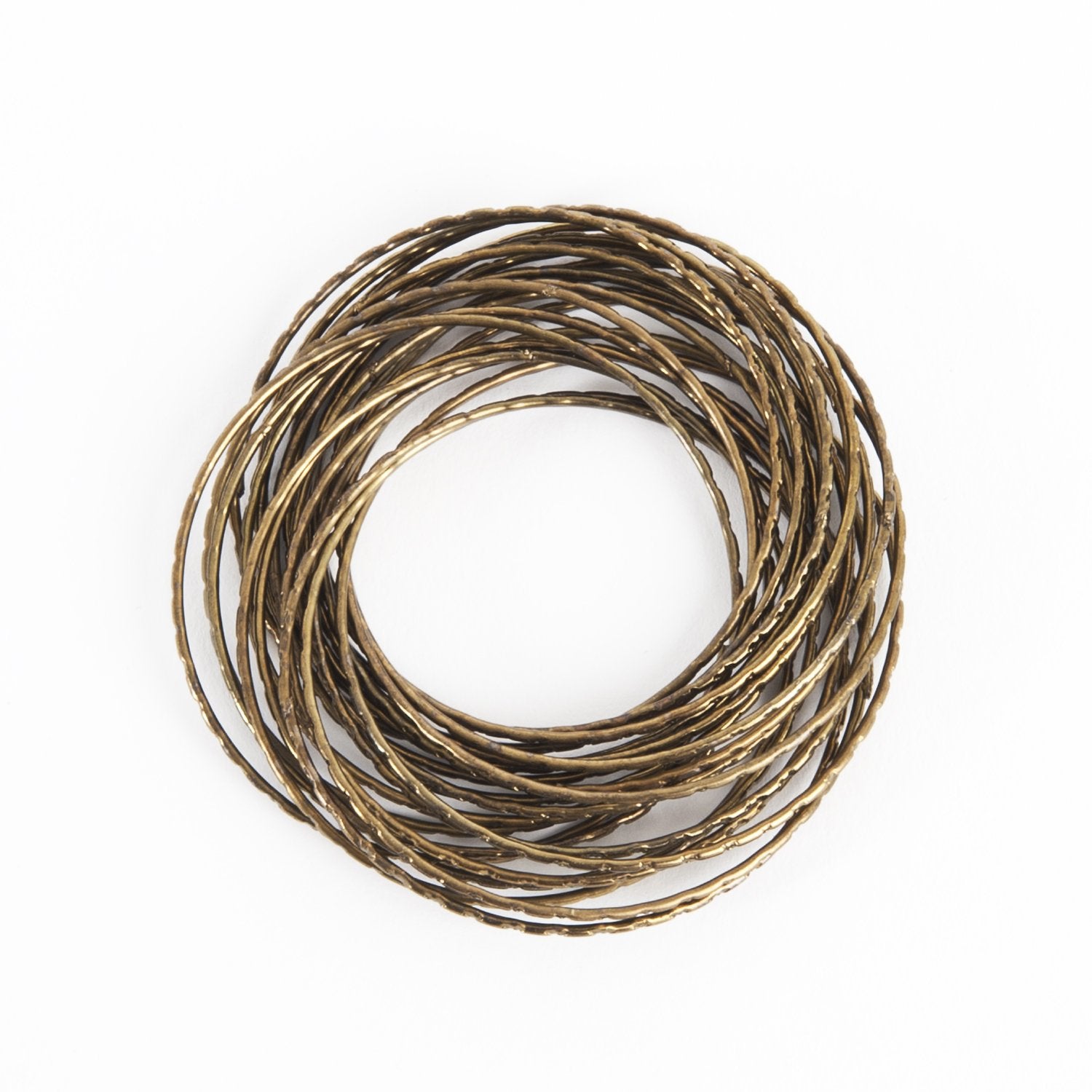 Fennco Styles Bangle Design Metal Napkin Rings, Set of 4