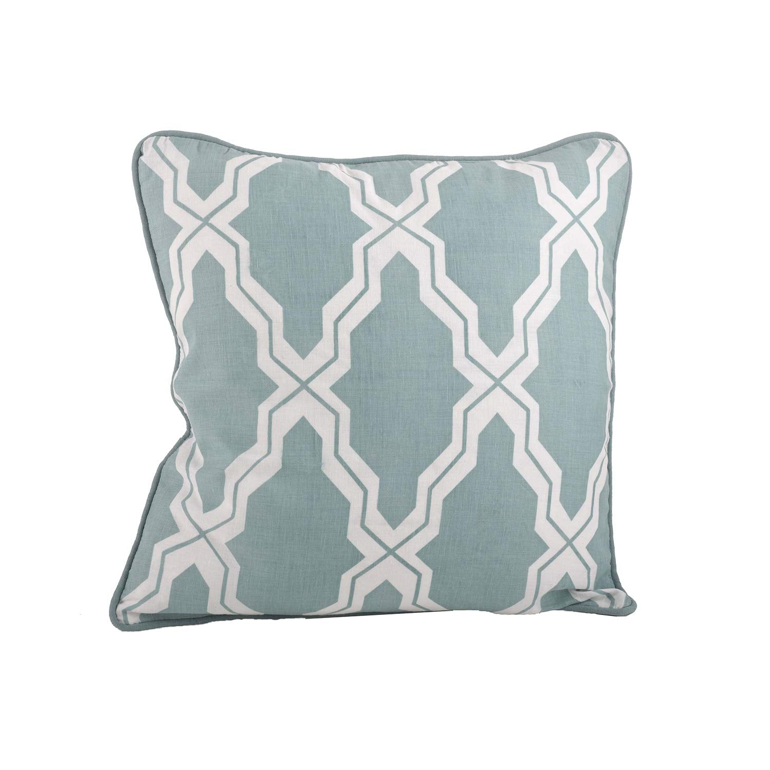 Fennco Styles Yasmina Moroccan Decorative Down Filled Linen Blend Throw Pillow, 18-inch Square