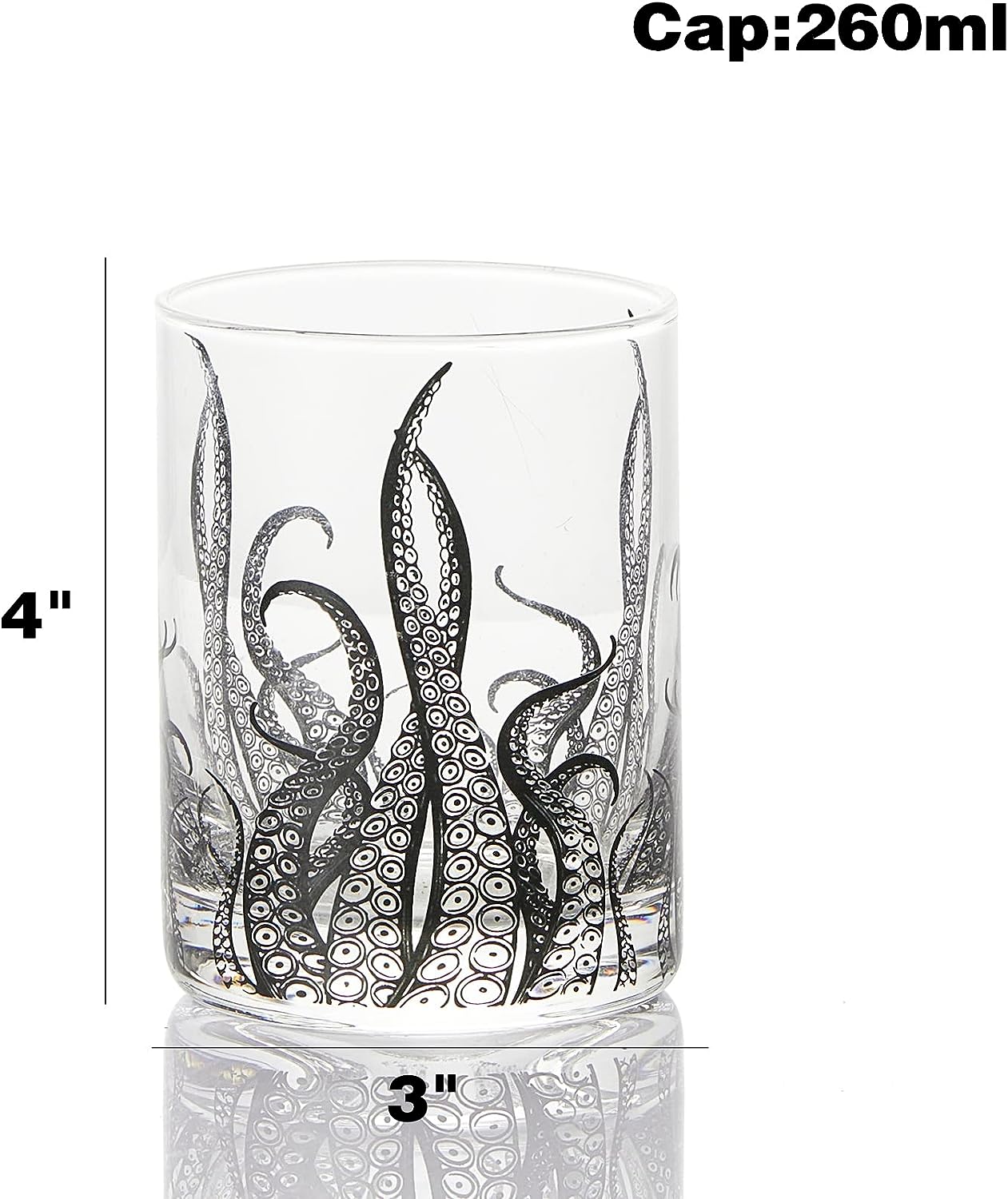 Octopus Tentacle Whiskey Glassware Set Of 2 9 Oz Handmade Craft Beer Cocktail Water Bar Rock Glass K