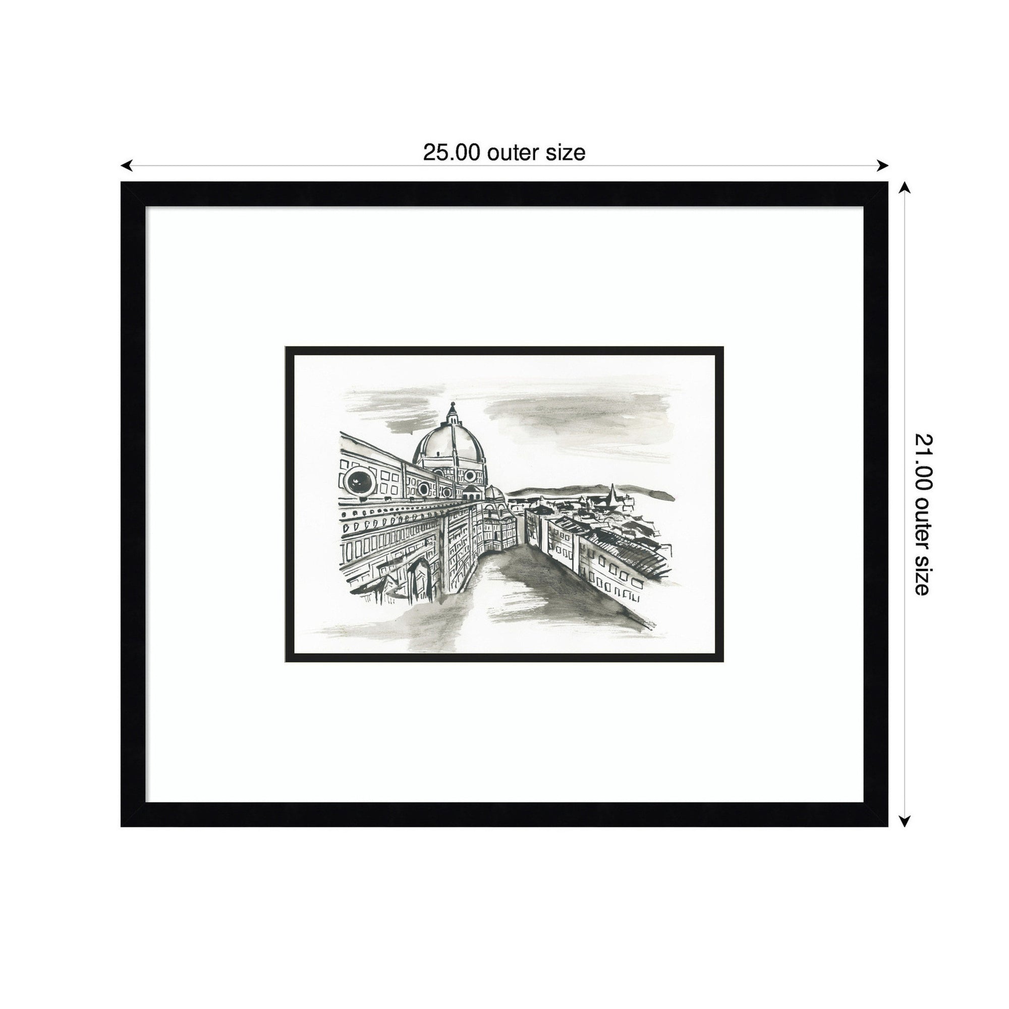 Postcard Florence by Teju Reval Framed Wall Art Print