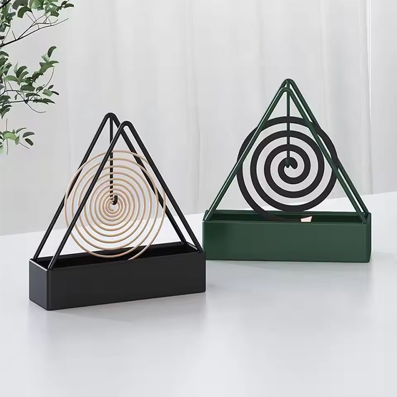 3-Legged Iron Mosquito Coil Stand Portable, Durable & Stylish Sandalwood Design Ideal Home Accessory for Coils