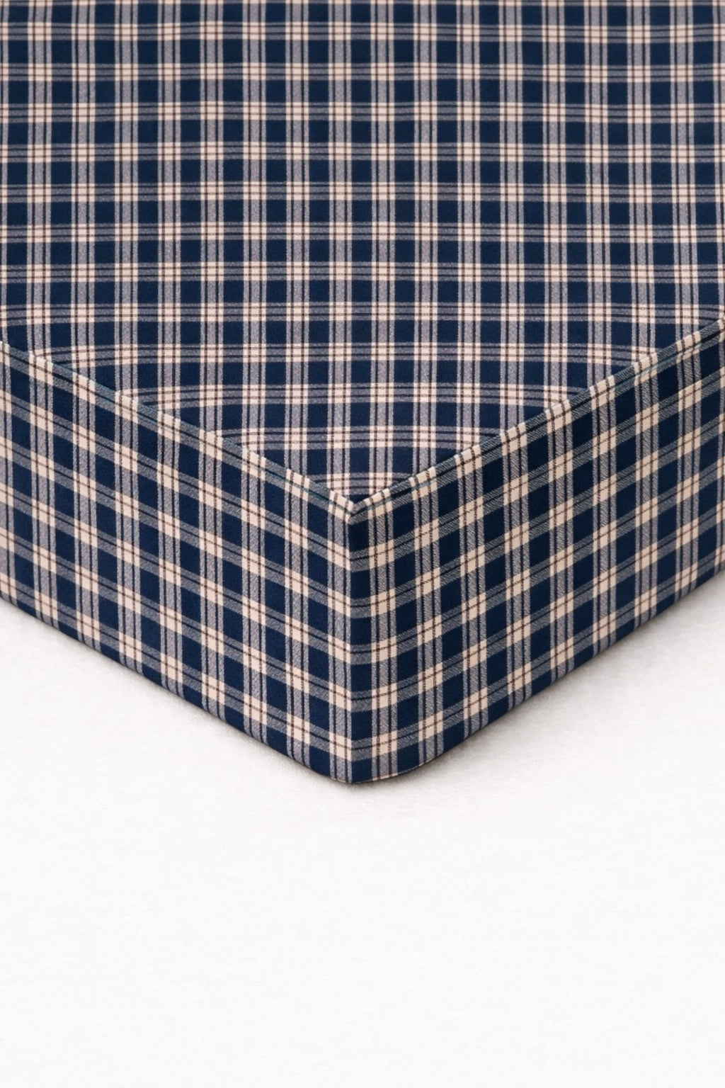 Blue Plaid Crib Sheet