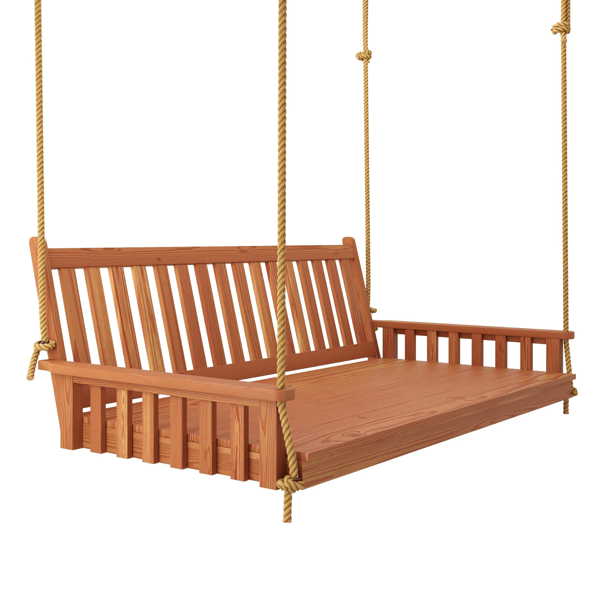 Keystone Amish Co. 5 Foot Franklin Porch Swing Bed, Cedar Stain